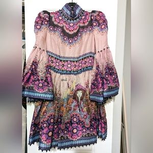 Zimmermann Celestial Bell Sleeve Minidress NWT